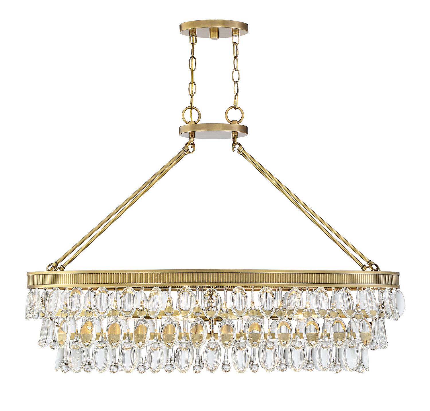 Eight Light Linear Chandelier